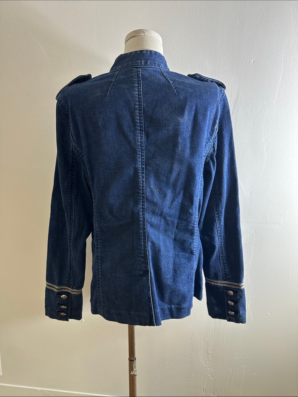 Vintage Ralph Lauren Military Preppy Denim Jacket - Picture 5 of 6